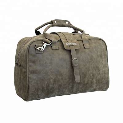 High end large  vintage  PU duffel bag for  man