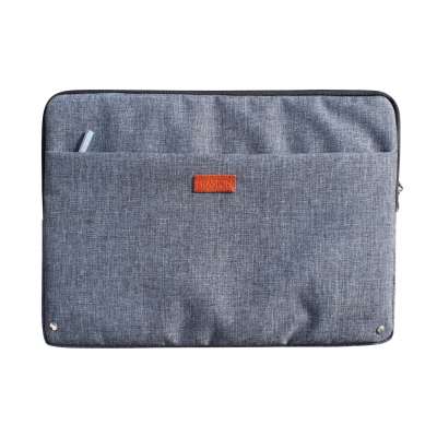 Brushed two tone laptop sleeve case bag with document compartment