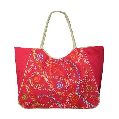 Wholesale large capacity light weight tote beach bag for women