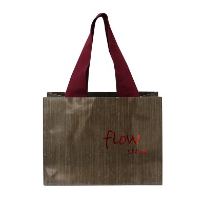 New fashion design portable durable folding paper bags for packaging